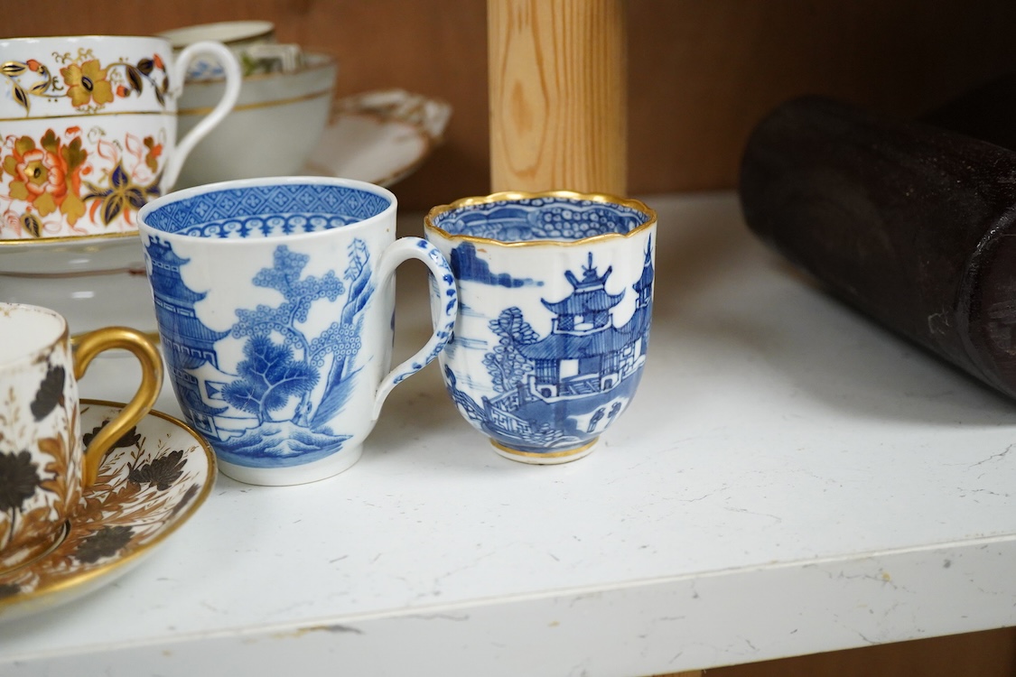 A quantity of 19th and 20th century mixed Continental china and porcelain, largest a comport 25.5cm wide.